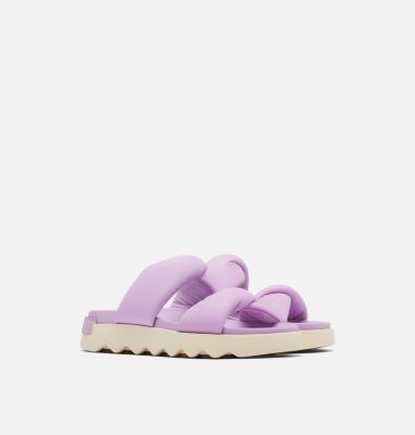 VIIBE Twist Slide Women's Flat Sandal, Color: Euphoric Lilac, Honey White, image 2