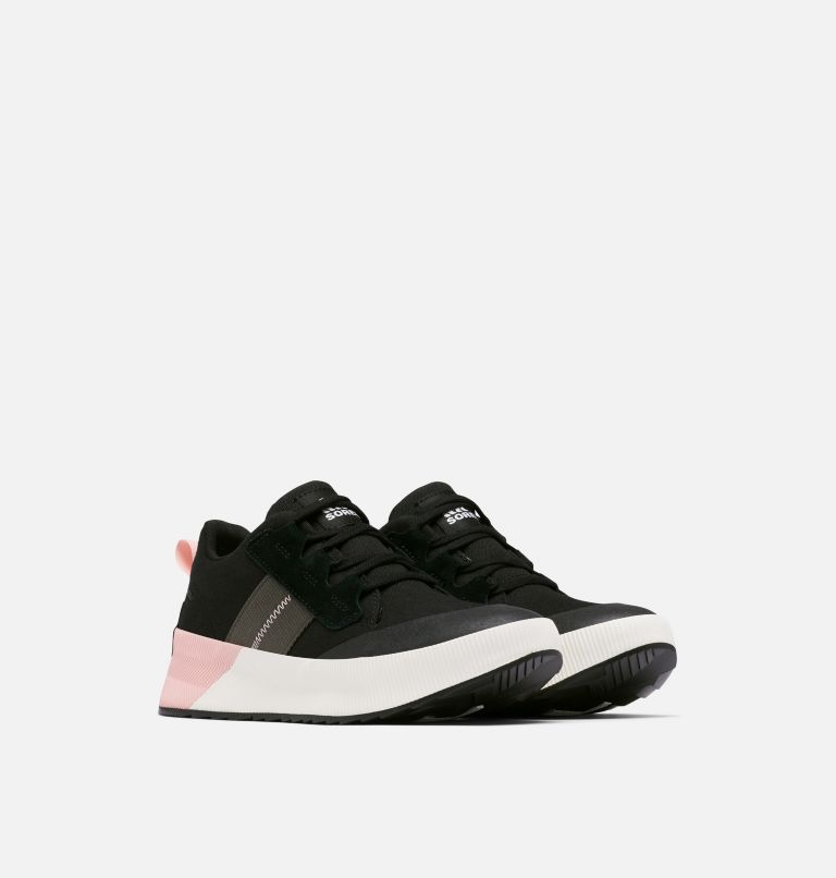 Thumbnail: Women's Out N About III Low Canvas Sneaker, Color: Black, Vintage Pink, image 2