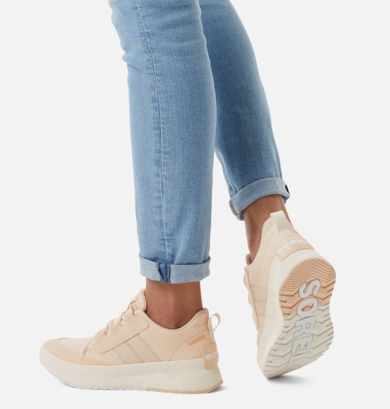 Women's Out N About III Low Canvas Sneaker, Color: White Peach, Chalk, image 7