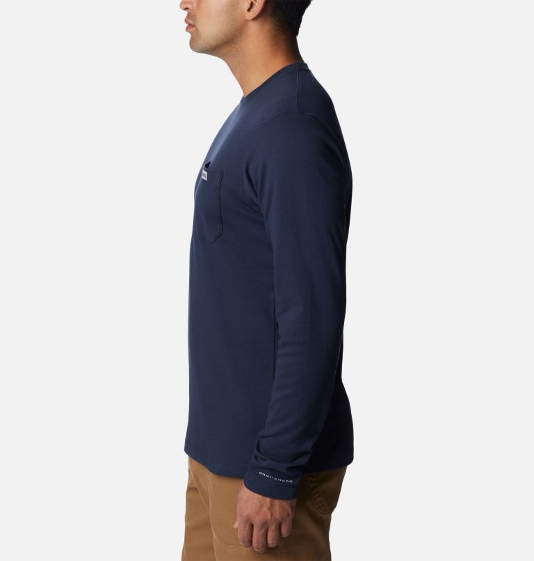 Thumbnail: Men's Heritage Park Long Sleeve Shirt, Color: Collegiate Navy, image 3