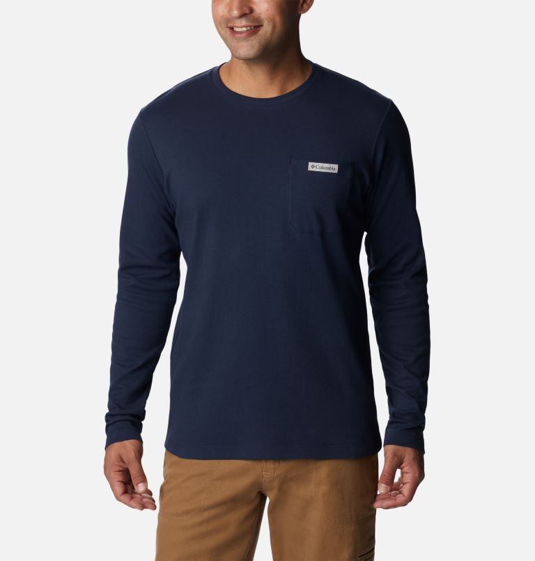 Men's Heritage Park Long Sleeve Shirt, Color: Collegiate Navy, image 1