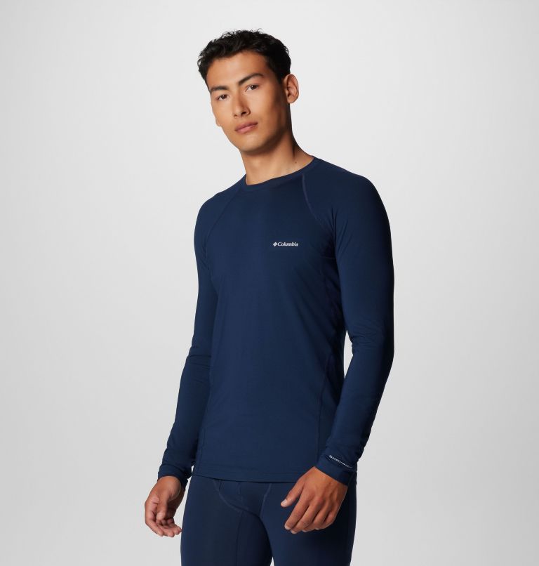 Men's Midweight Baselayer Crew Shirt, Color: Collegiate Navy, image 4