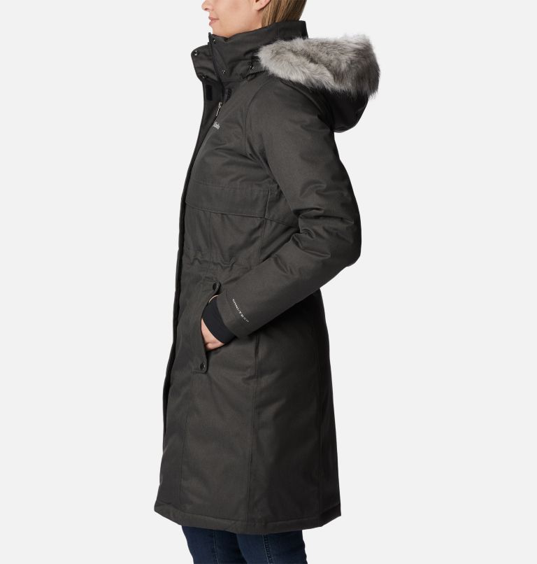 Columbia women's apres arson long best sale down jacket