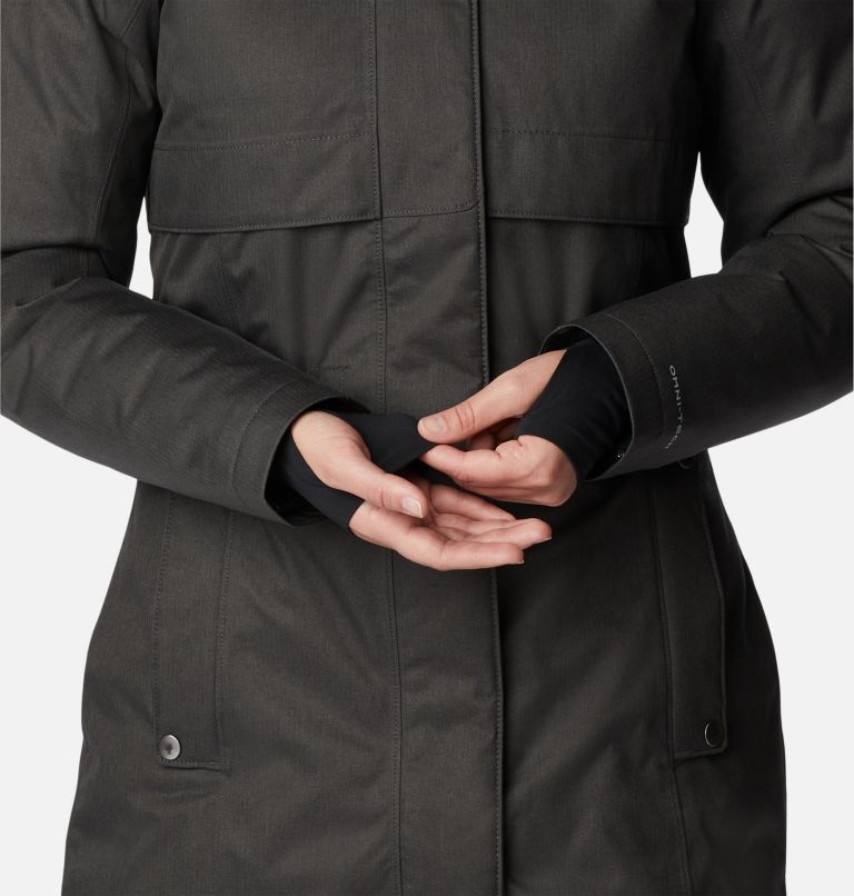 Women's Apres Arson Winter Long Down Jacket, Color: Black, image 6