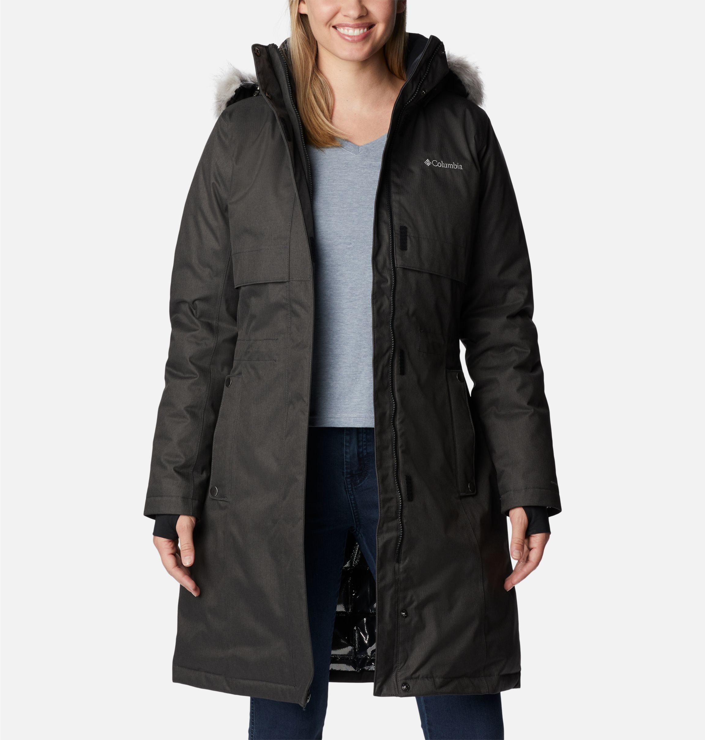 Columbia apres arson sales long down jacket