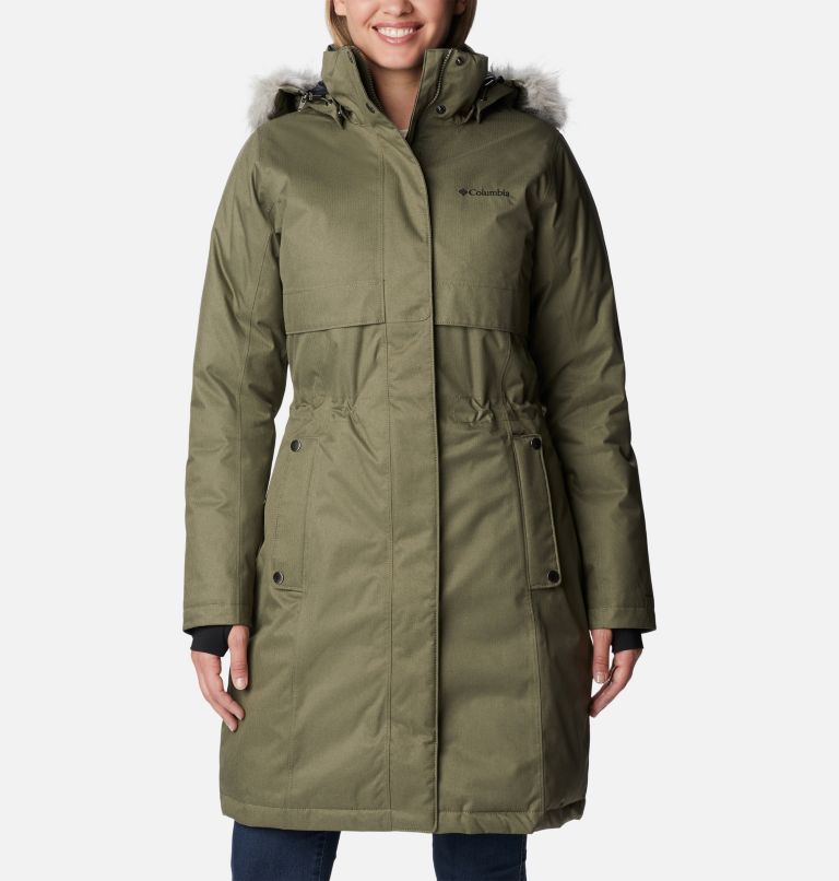 Columbia knee length store down jacket