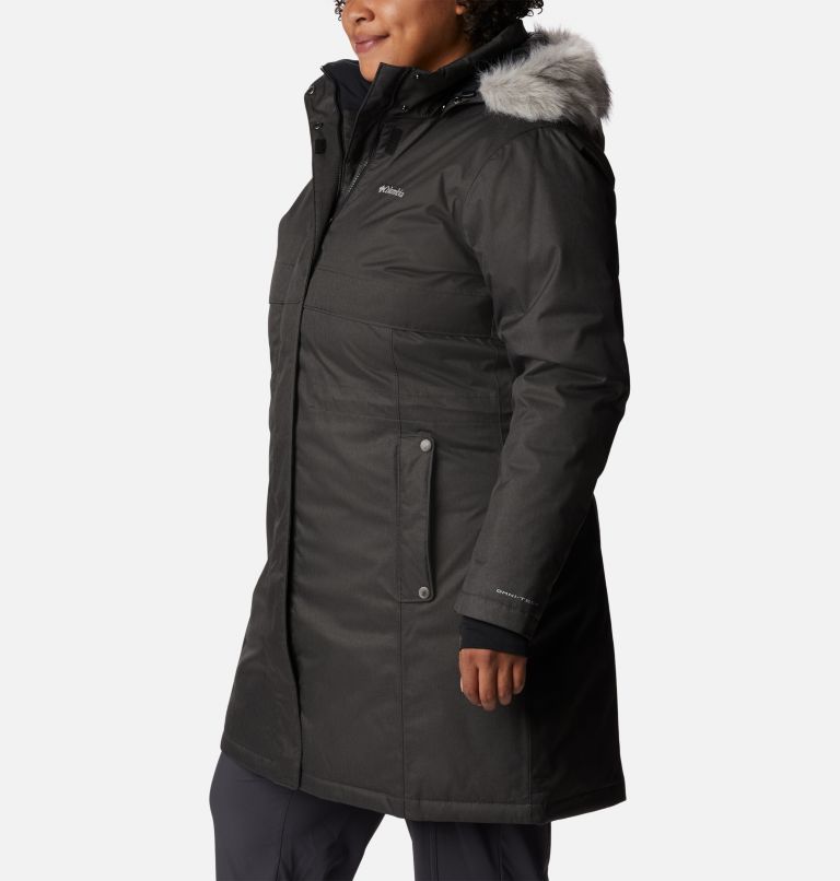 Women's Apres Arson Winter Long Down Jacket - Plus Size, Color: Black, image 3