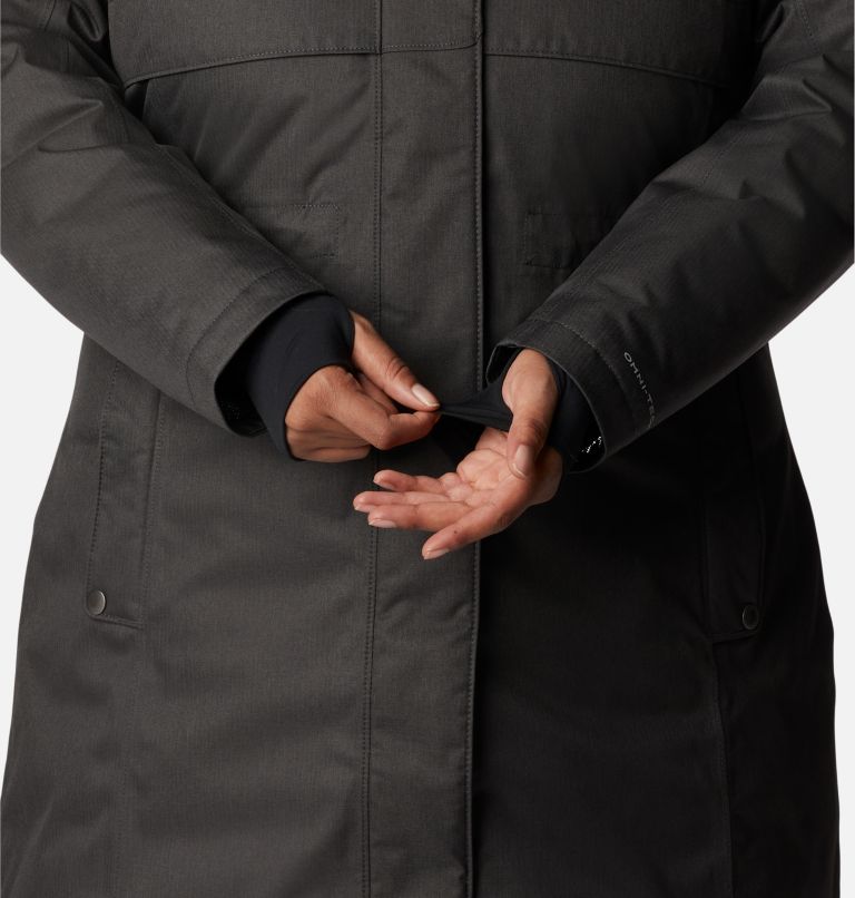Thumbnail: Women's Apres Arson Winter Long Down Jacket - Plus Size, Color: Black, image 10