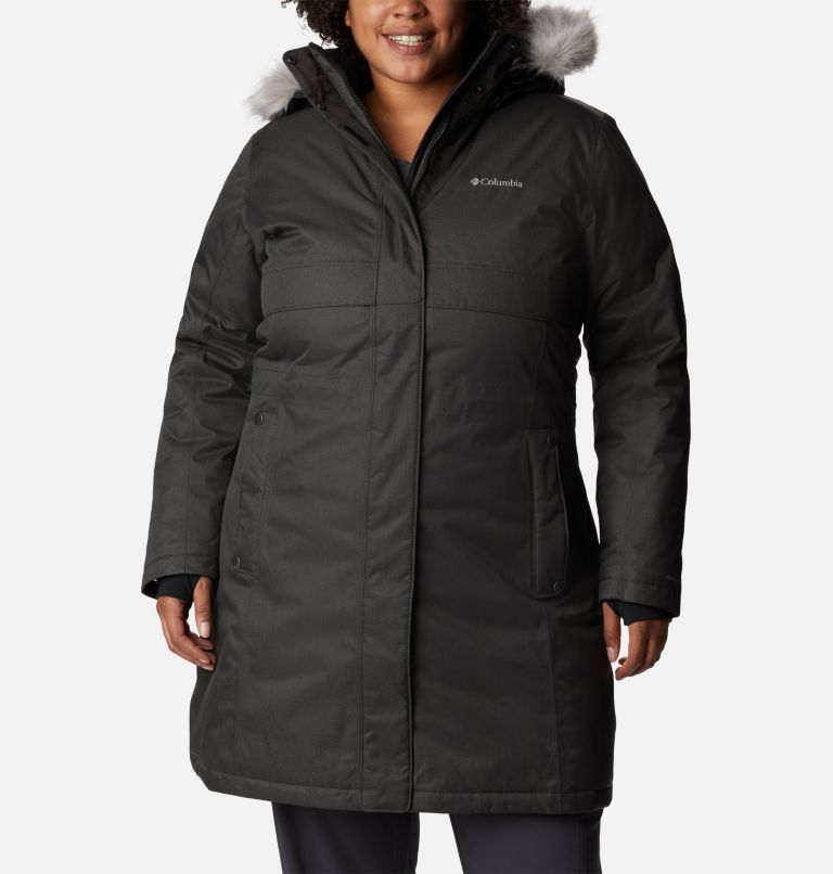 Thumbnail: Women's Apres Arson Winter Long Down Jacket - Plus Size, Color: Black, image 1