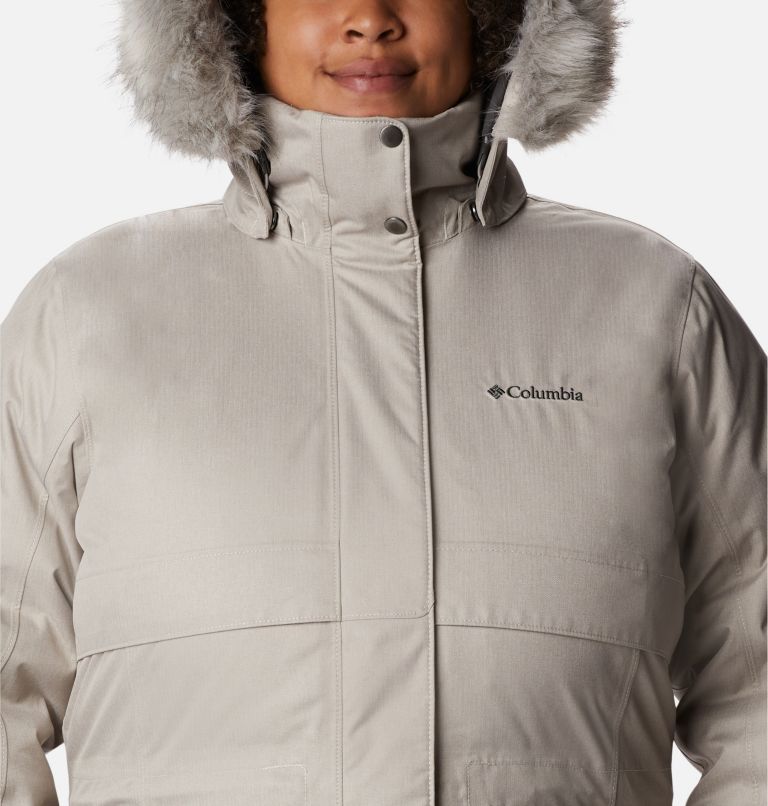 Thumbnail: Women's Apres Arson Winter Long Down Jacket - Plus Size, Color: Light Cloud, image 4