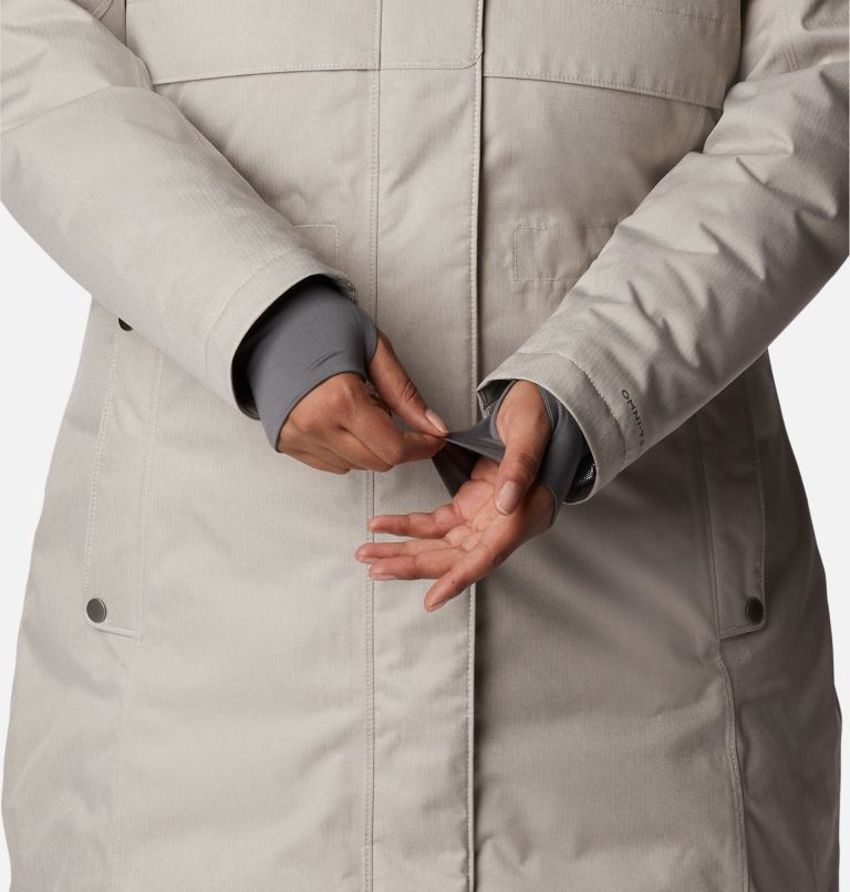 Women's Apres Arson Winter Long Down Jacket - Plus Size, Color: Light Cloud, image 10
