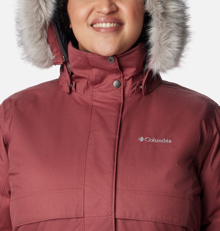 Women's Apres Arson Winter Long Down Jacket - Plus Size, Color: Beetroot, image 4