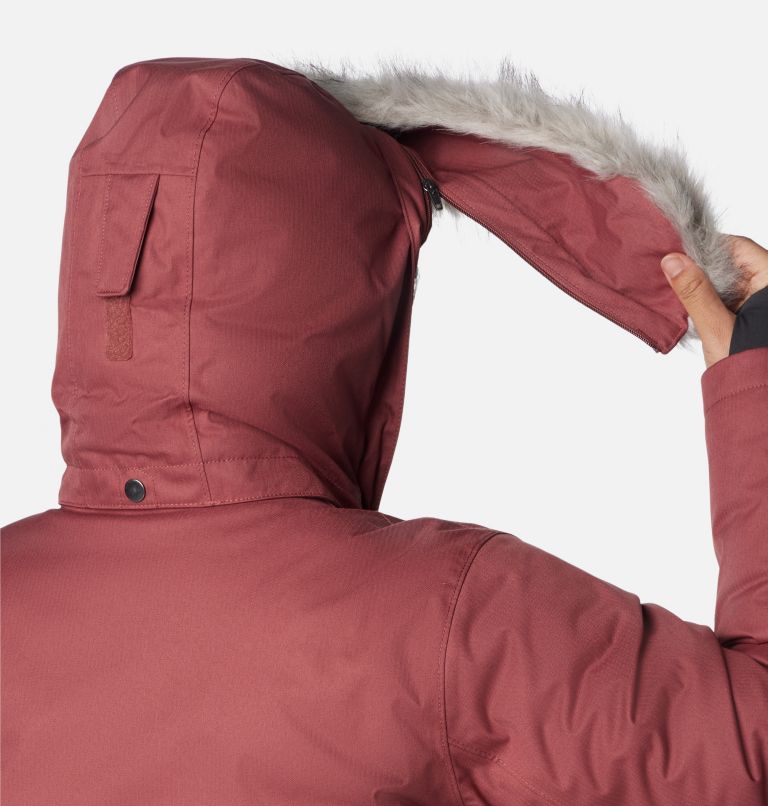Women's Apres Arson Winter Long Down Jacket - Plus Size, Color: Beetroot, image 7