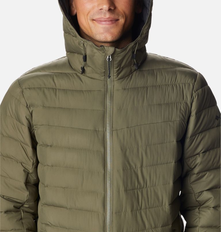 Men's Slope Edge Hooded Insulated Jacket, Color: Stone Green, image 4