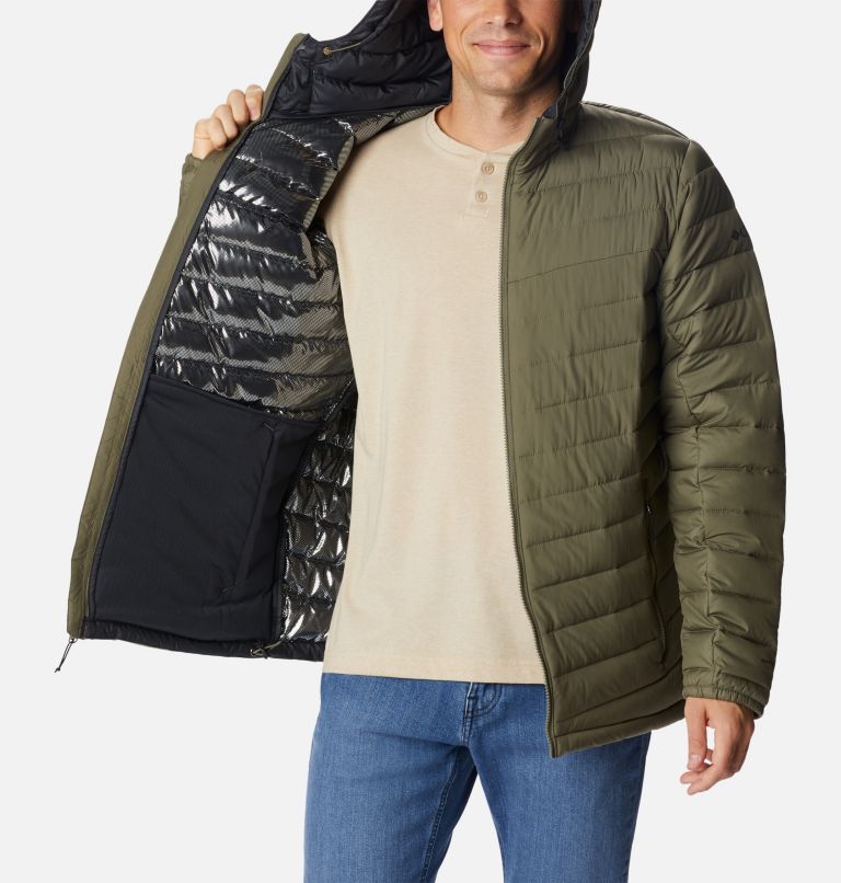 Thumbnail: Men's Slope Edge Hooded Insulated Jacket, Color: Stone Green, image 5