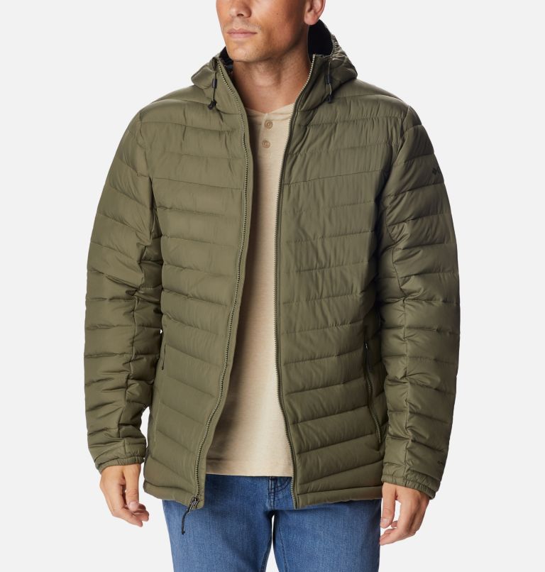 Thumbnail: Men's Slope Edge Hooded Insulated Jacket, Color: Stone Green, image 8