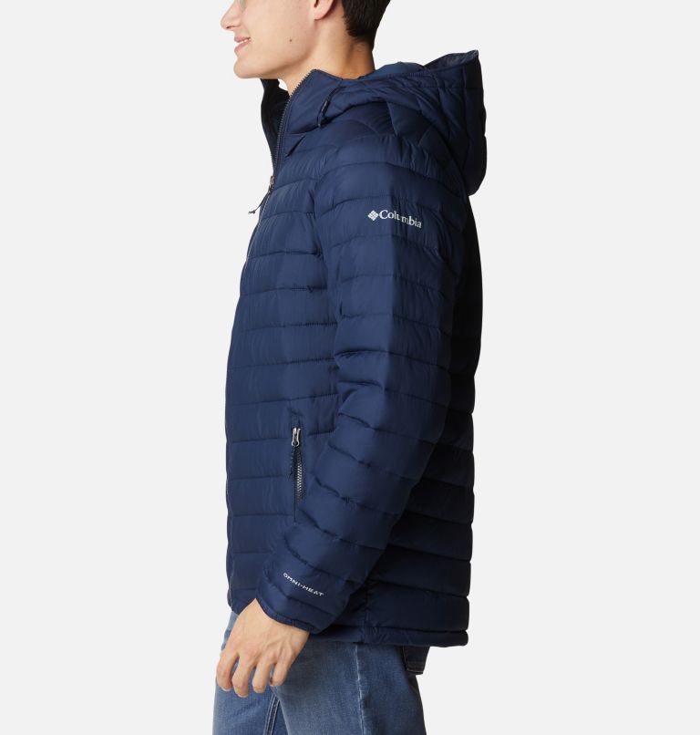 Men's Slope Edge Hooded Insulated Jacket, Color: Collegiate Navy, image 3