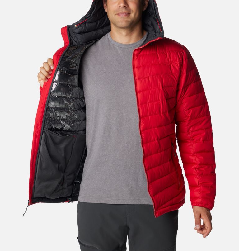 Thumbnail: Men's Slope Edge Hooded Insulated Jacket, Color: Mountain Red, image 5