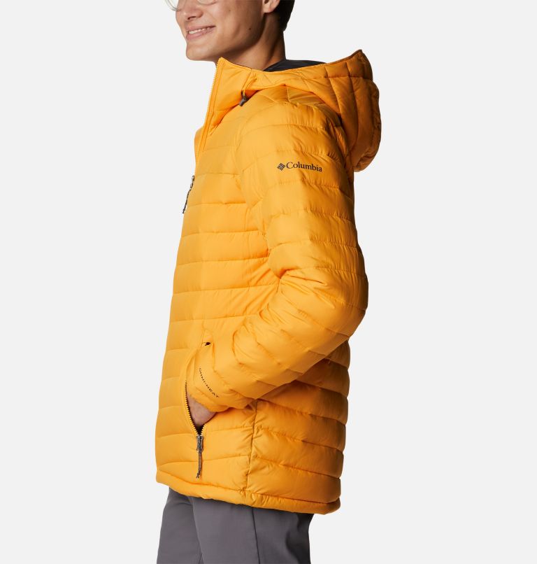 Men's Slope Edge Hooded Insulated Jacket, Color: Mango, image 3