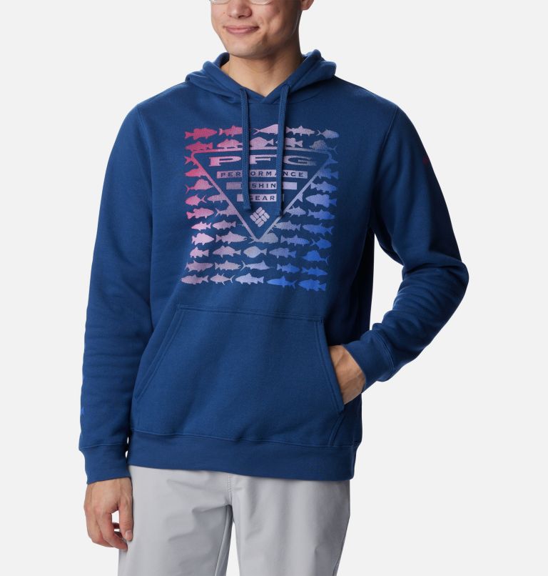 Men's PFG Elements Hoodie, Color: Carbon Gradient, image 1
