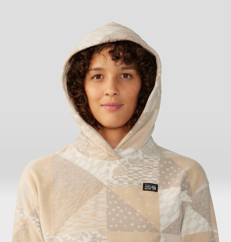 Women's Microchill Hoody, Color: Oyster Shell Quilt Print, image 4