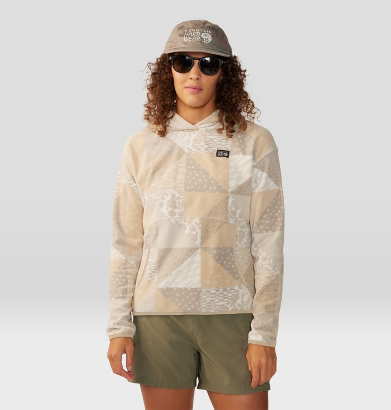 Women's Microchill Hoody, Color: Oyster Shell Quilt Print, image 5