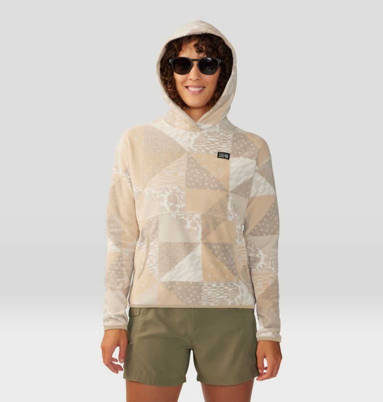 Women's Microchill Hoody, Color: Oyster Shell Quilt Print, image 6