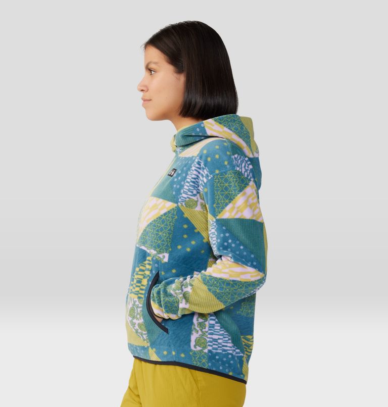Women's Microchill Hoody, Color: Wisteria Quilt Print, image 3