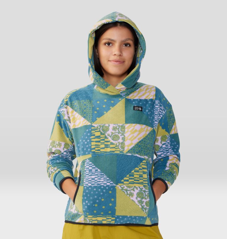 Thumbnail: Women's Microchill Hoody, Color: Wisteria Quilt Print, image 6