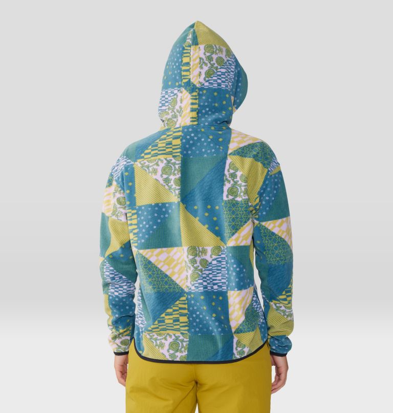 Thumbnail: Women's Microchill Hoody, Color: Wisteria Quilt Print, image 2