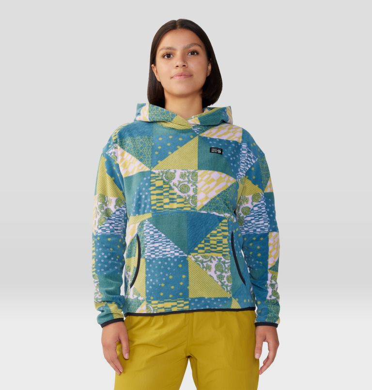 Thumbnail: Women's Microchill Hoody, Color: Wisteria Quilt Print, image 1