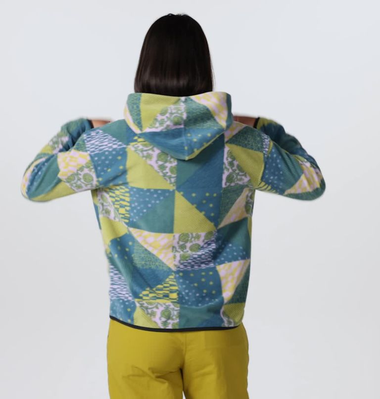 Women's Microchill Hoody, Color: Wisteria Quilt Print