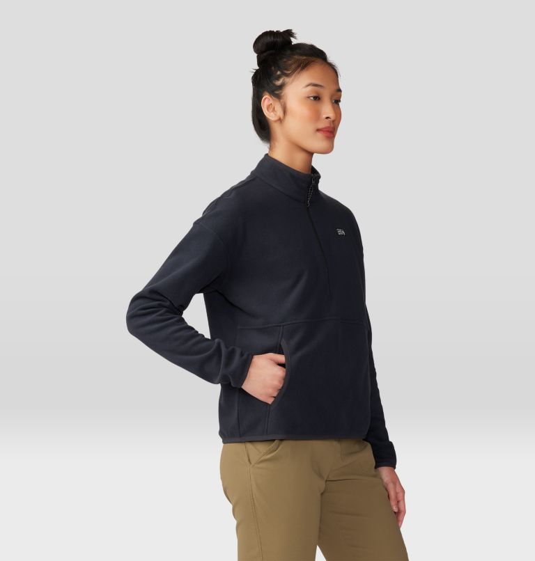 Thumbnail: Women's Microchill Half Zip Pullover, Color: Black, image 5