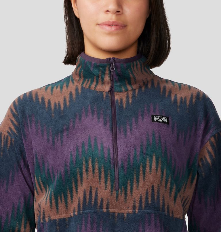 Chandail avec demi-fermeture éclair Microchill Femme | 598 | L, Color: Blurple Zig Zag Print, image 4