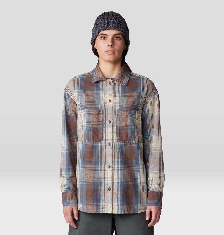 Women's Dolores Flannel Long Sleeve Shirt, Color: Choss Starlights Plaid, image 6