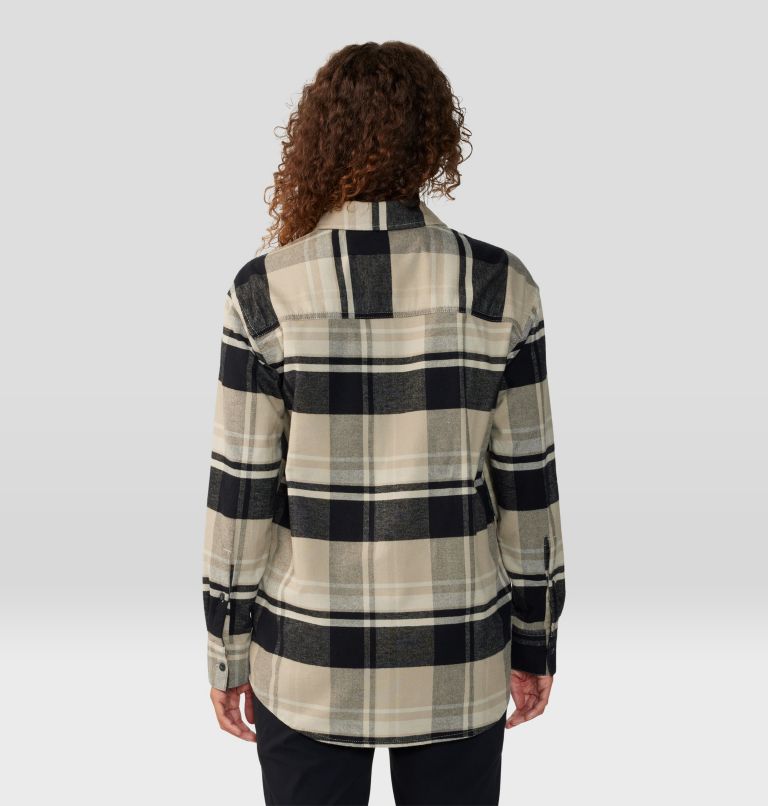Thumbnail: Women's Dolores Flannel Long Sleeve Shirt, Color: Oyster Shell, image 2