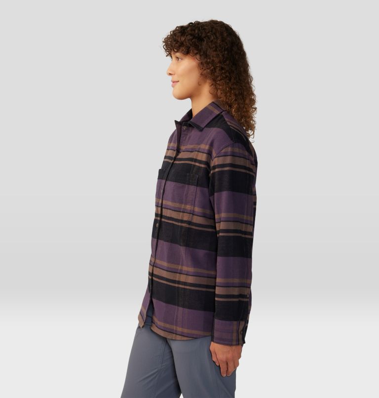 Women's Dolores Flannel Long Sleeve Shirt, Color: Blurple, image 3