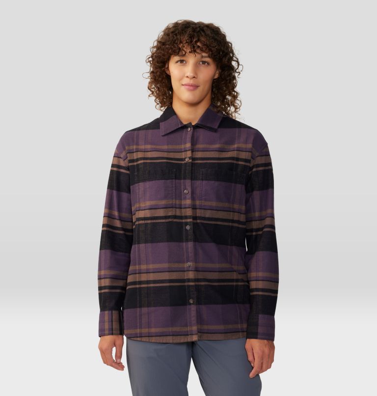 Women's Dolores Flannel Long Sleeve Shirt, Color: Blurple, image 1