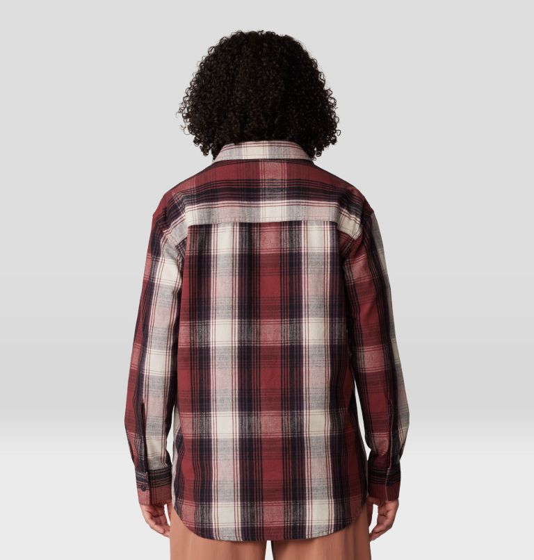 Women's Dolores Flannel Long Sleeve Shirt, Color: Pluot Starlights Plaid, image 2