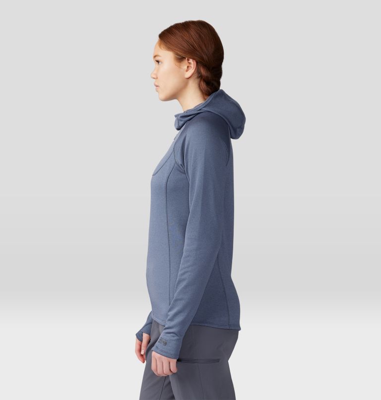 Women's Cozy Fleece Half-Zip Hoodie with Stretch and Thumbholes