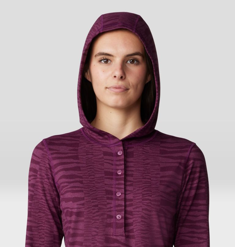 Women's Chillaction Hoody, Color: Sugar Plum Ridgelines Print, image 4