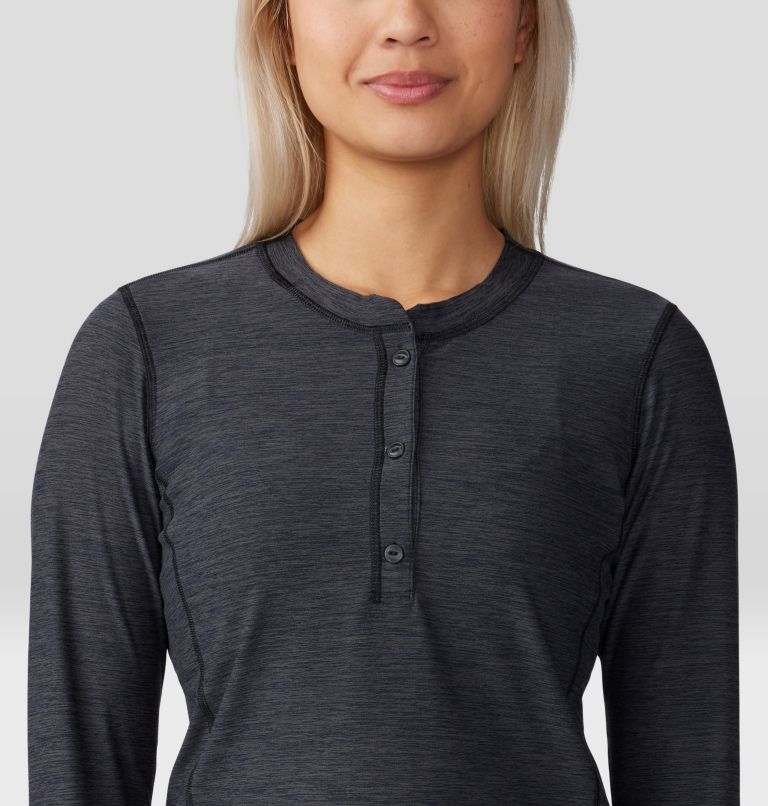 Women's Chillaction Henley, Color: Black Heather, image 5