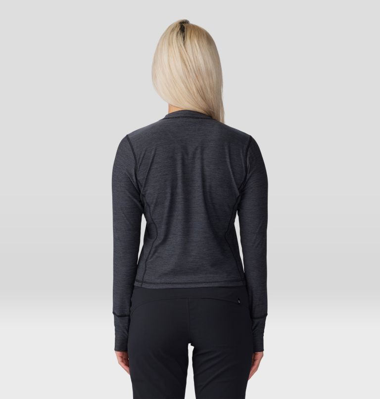 Women's Chillaction Henley, Color: Black Heather, image 2