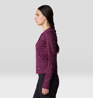 Women's Chillaction Henley, Color: Sugar Plum Ridgelines Print, image 3