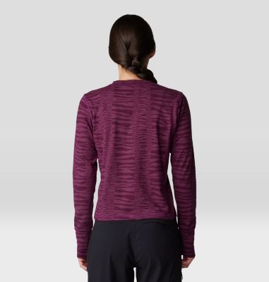 Women's Chillaction Henley, Color: Sugar Plum Ridgelines Print, image 2