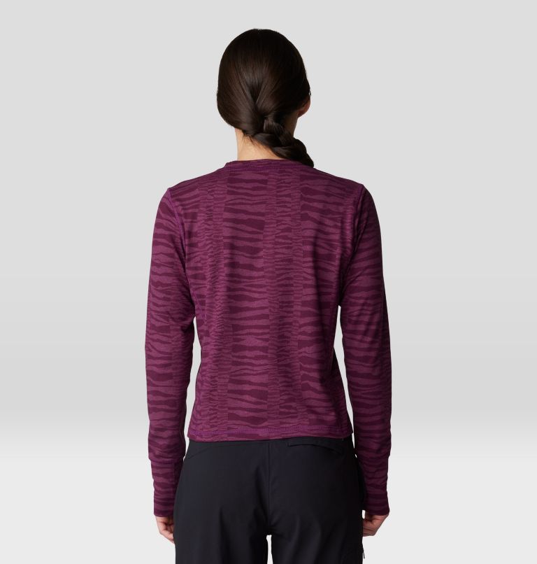 Women's Chillaction Henley, Color: Sugar Plum Ridgelines Print, image 2