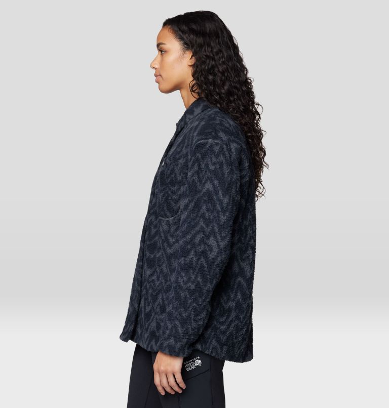 Women's HiCamp Shacket, Color: Volcanic Peaks XL Print, image 3