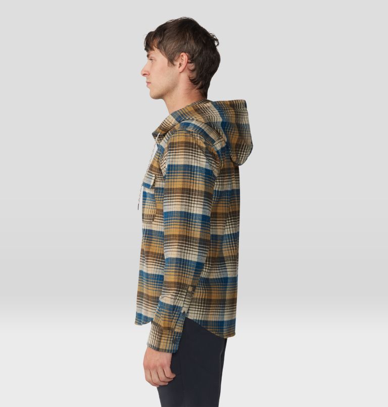 Thumbnail: Men's Dusk Creek Long Sleeve Hooded Shirt, Color: Ridgeline Glass House Plaid, image 3