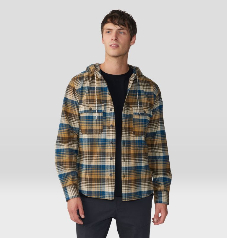 Men's Dusk Creek Long Sleeve Hooded Shirt, Color: Ridgeline Glass House Plaid, image 5