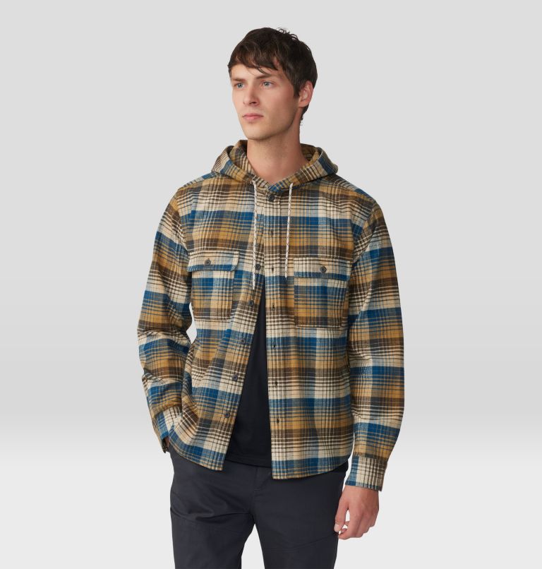 Men's Dusk Creek Long Sleeve Hooded Shirt, Color: Ridgeline Glass House Plaid, image 6